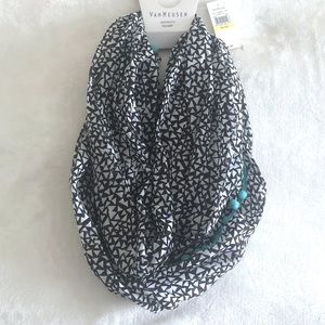 Van Heusen | Infinity Scarf with Pom Pom Trim